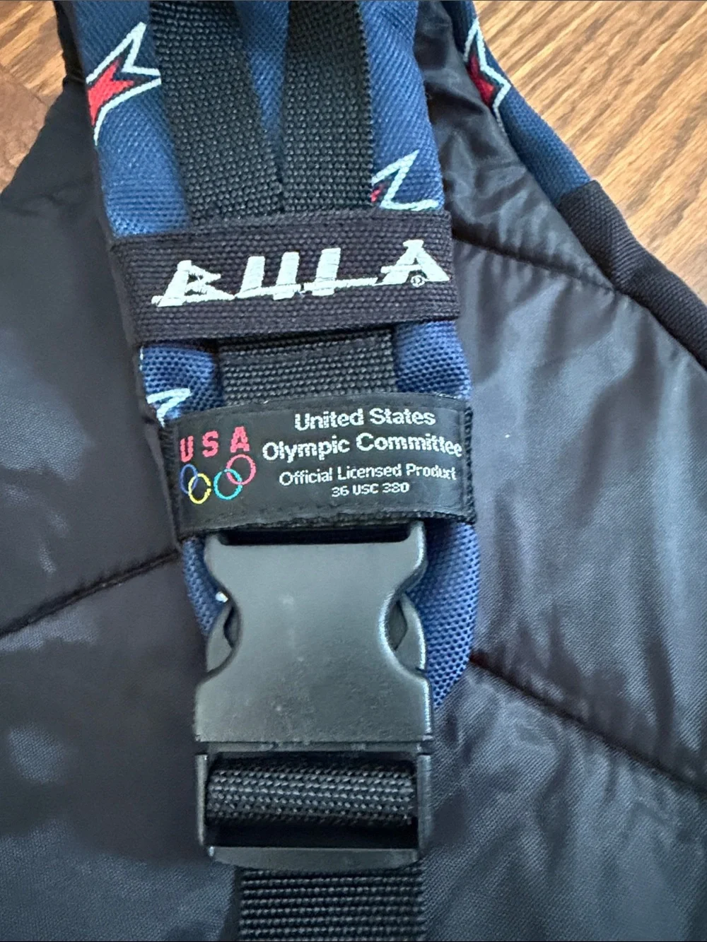 USA Olympic sling Bula backpack - blue with stars USA olympic logo VINTAGE - NWT